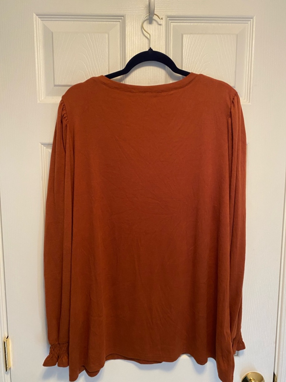 Women's Rust V-Neck Top…size 3XL - Picture 2 of 5